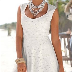 Cap sleeve skater dress